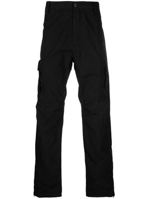 C.P. Company logo patch mid-rise cargo trousers - Black