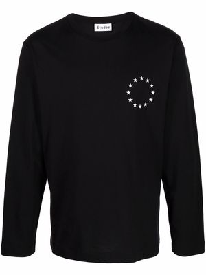 Etudes Wonder European-flag T-shirt - Black