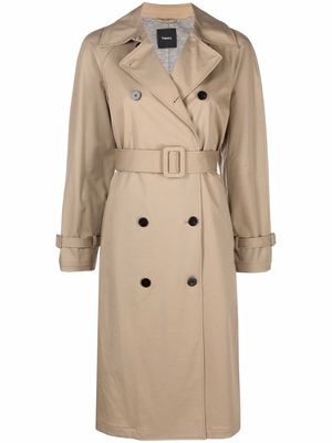 Theory double-face belted trench coat - Neutrals