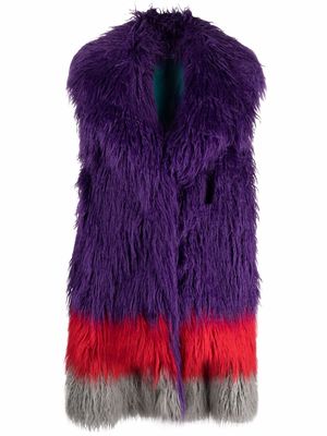 ALABAMA MUSE Joplin faux-fur sleeveless coat - Purple