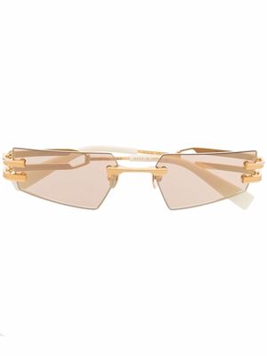 Balmain Eyewear geometric double-arm sunglasses - Gold