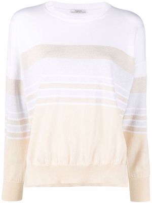 Peserico colour-block cotton sweatshirt - White