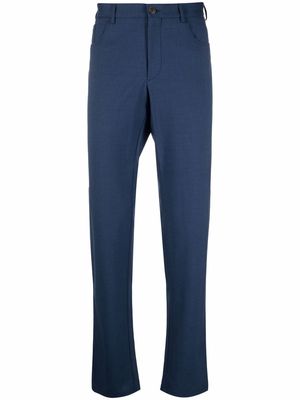 Canali wool straight-leg trousers - Blue