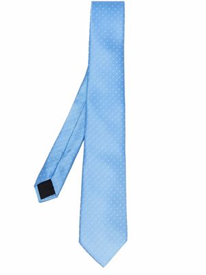 LANVIN dotted silk tie - Blue