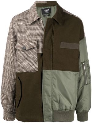 FIVE CM patchwork padded jacket - Brown