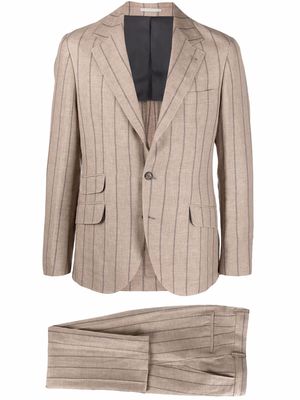 Brunello Cucinelli pinstriped two-piece suit - Neutrals