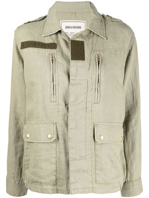 Zadig&Voltaire logo-print military jacket - Green