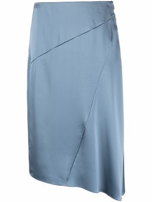 Theory panelled satin skirt - Blue