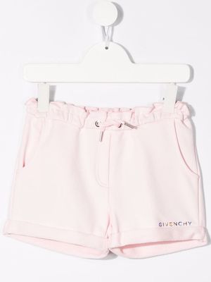 Givenchy Kids logo drawstring shorts - Pink