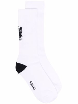 AMIRI ankle-length cotton socks - White