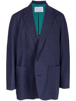 Kolor single-breasted fitted blazer - Blue