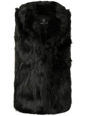 Unreal Fur Rose premium faux fur gilet - Black