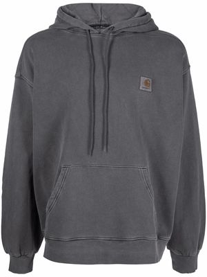 Carhartt WIP Nelson logo-patch cotton hoodie - Black