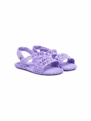 Mini Melissa open-toe touch-strap sandals - Purple