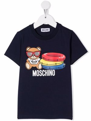 Moschino Kids Teddy Bear cotton T-Shirt - Blue