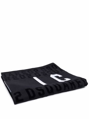 Dsquared2 logo-print bath towel - Black