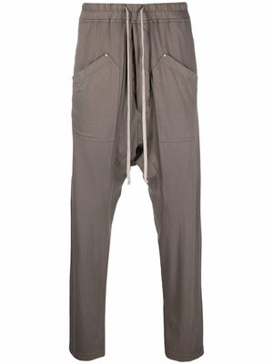 Rick Owens DRKSHDW drop-crotch drawstring cotton trousers - Neutrals