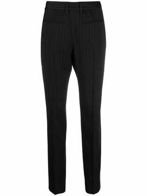 MM6 Maison Margiela pinstriped slim-cut trousers - Black