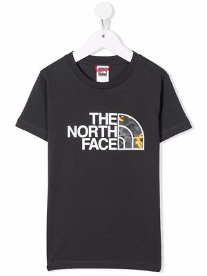 The North Face Kids logo-print cotton T-shirt - Grey