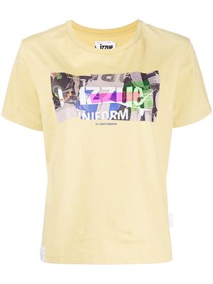 izzue logo-print cotton T-shirt - Yellow
