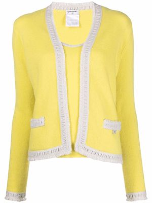 Chanel Pre-Owned 2003 layered knitted cashmere cardigan - Yellow