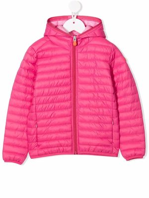 Save The Duck Kids padded hooded jacket - Pink