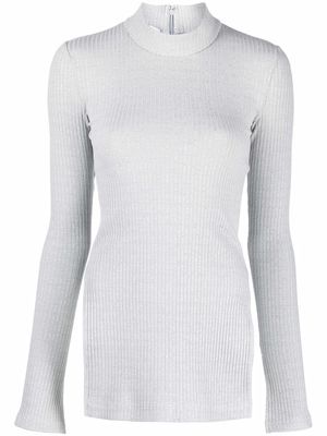 Helmut Lang ribbed-knit long-sleeve top - Grey