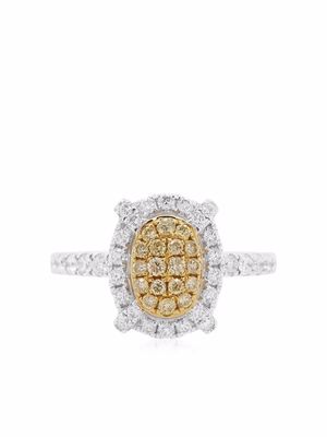 HYT Jewelry platinum Sunshine Yellow Diamond engagement ring - Silver