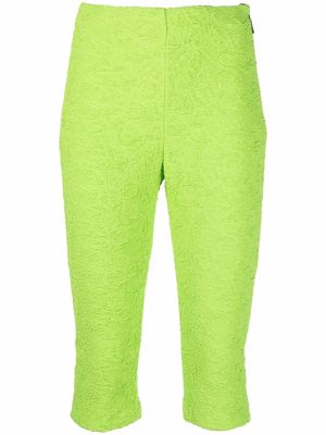 MSGM jersey-knit cropped leggings - Green