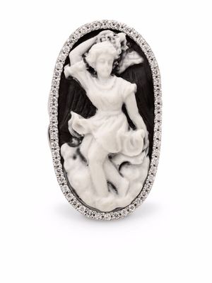 Cameo & Beyond cupids playing trumpet ring - Silver