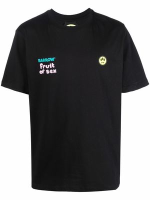 BARROW banana logo-print T-shirt - Black