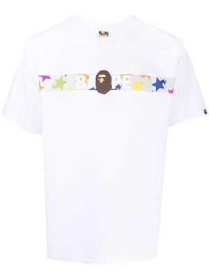 A BATHING APE® star logo-print cotton T-shirt - White