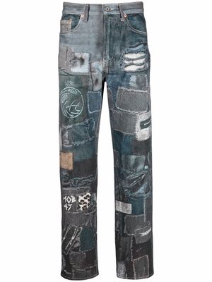 Doublet patch-detail denim jeans - Blue