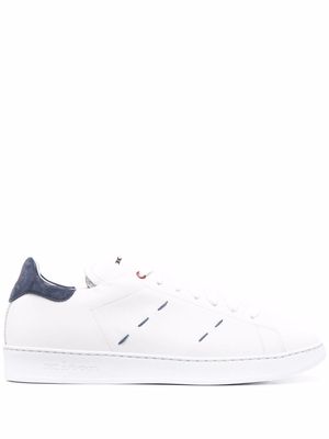 Kiton leather low-top sneakers - White