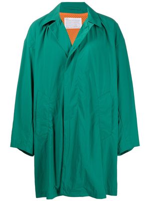 Kolor single-breasted oversized coat - Green