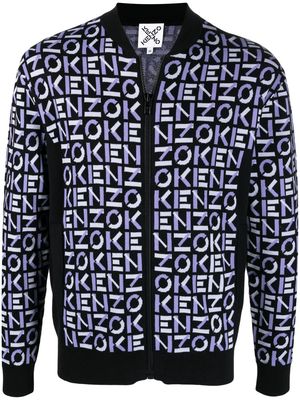 Kenzo monogram-knit bomber jacket - Black