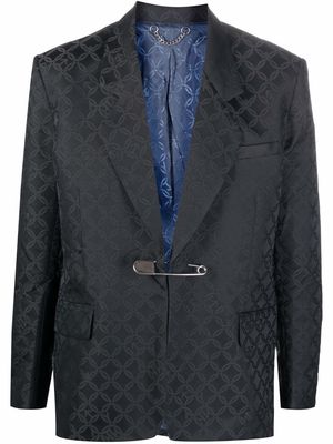 Charles Jeffrey Loverboy pin-detail jacquard blazer - Black