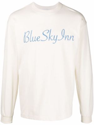 BLUE SKY INN logo-embroidered sweatshirt - Neutrals