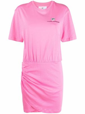 Chiara Ferragni Eyelike cotton T-shirt dress - Pink