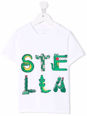 Stella McCartney Kids graphic-print organic cotton T-shirt - White