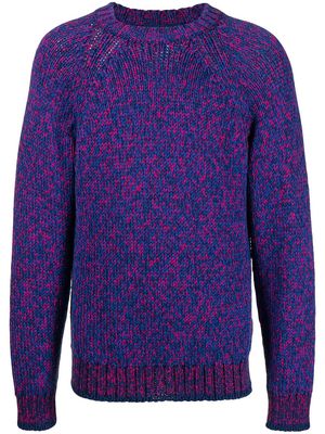 Kenzo two-tone marl-knit jumper - Purple