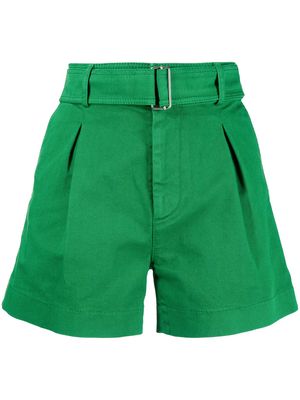 Nº21 belted cotton shorts - Green