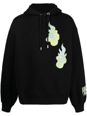 Gcds logo-print sleeve hoodie - Black