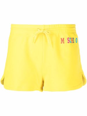 Moschino logo-print track shorts - Yellow