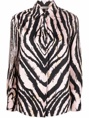 Roberto Cavalli zebra-print silk shirt - Pink