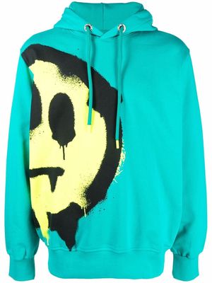 BARROW graphic-print hoodie - Blue