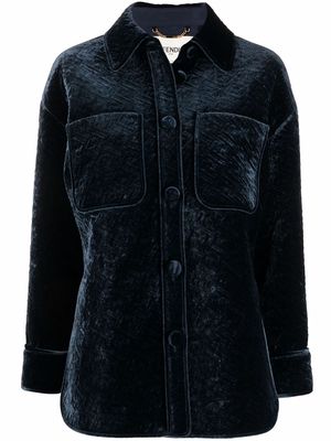 Fendi Blue Velvet Go-To quilted jacket
