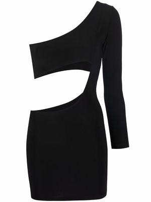 Alchemy asymmetric one-sleeve dress - Black