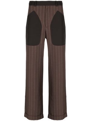 Onefifteen x Anowhereman panelled-design trousers - Brown