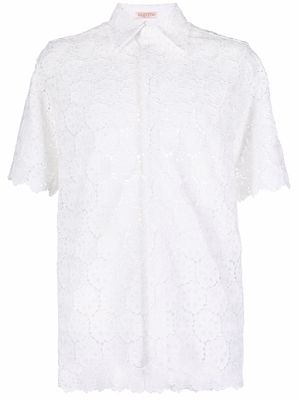Valentino embroidered-design short-sleeve shirt - White